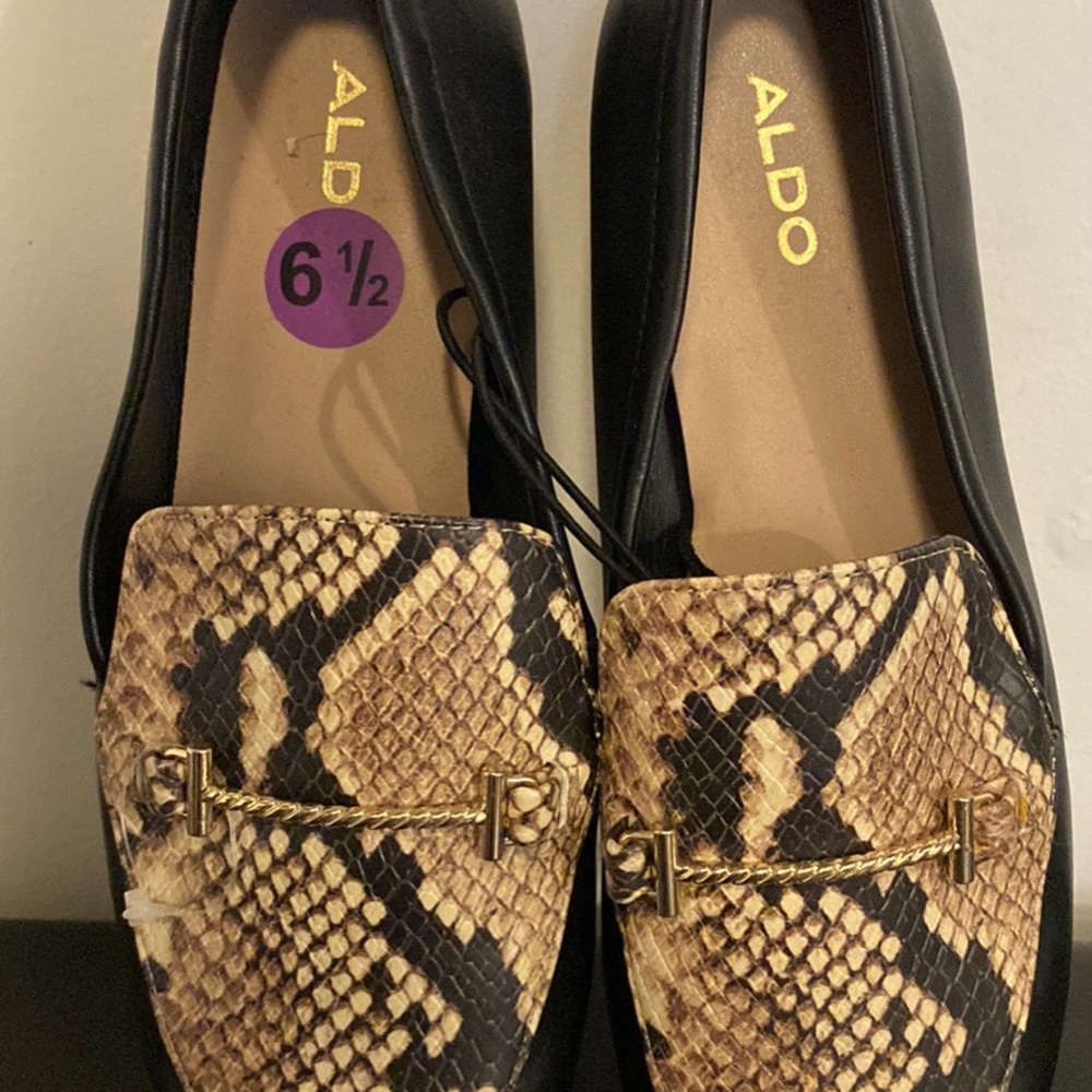 Aldo animal print moccasin size 6.5